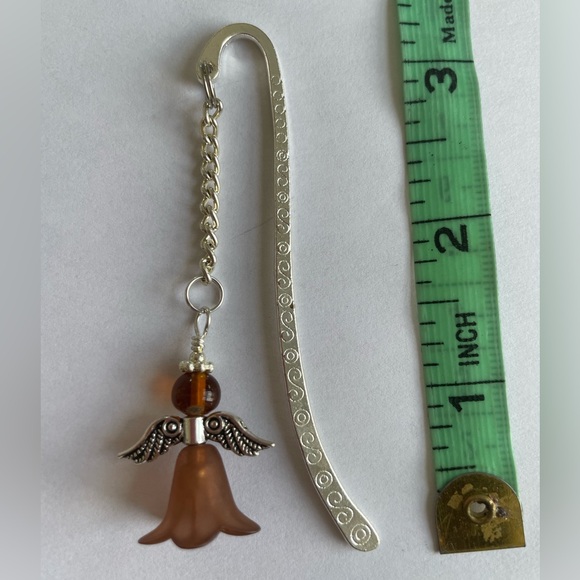 Handmade Brown Angel Fairy Bookmark with Silver Tone Hook - ideal Gift - Picture 5 of 7